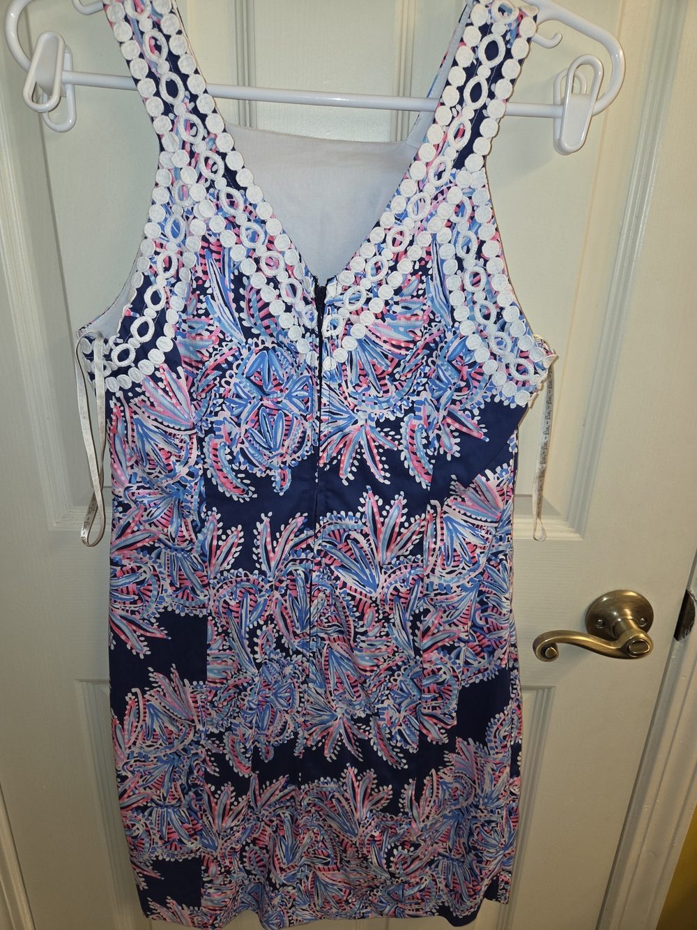 Lilly Pulitzer Navy Pink Blue Floral Shift Dress - Picture 3 of 5